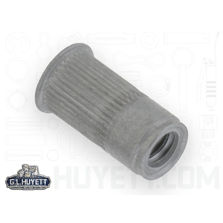 Avk Rivet Nut, #10-24 Thread Size, 0.340 in Flange Dia., .585 in L, Aluminum BTI-AKA1-1024-225/B